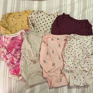 Baby GAP Girls:  7 Long Sleeve Bodysuits